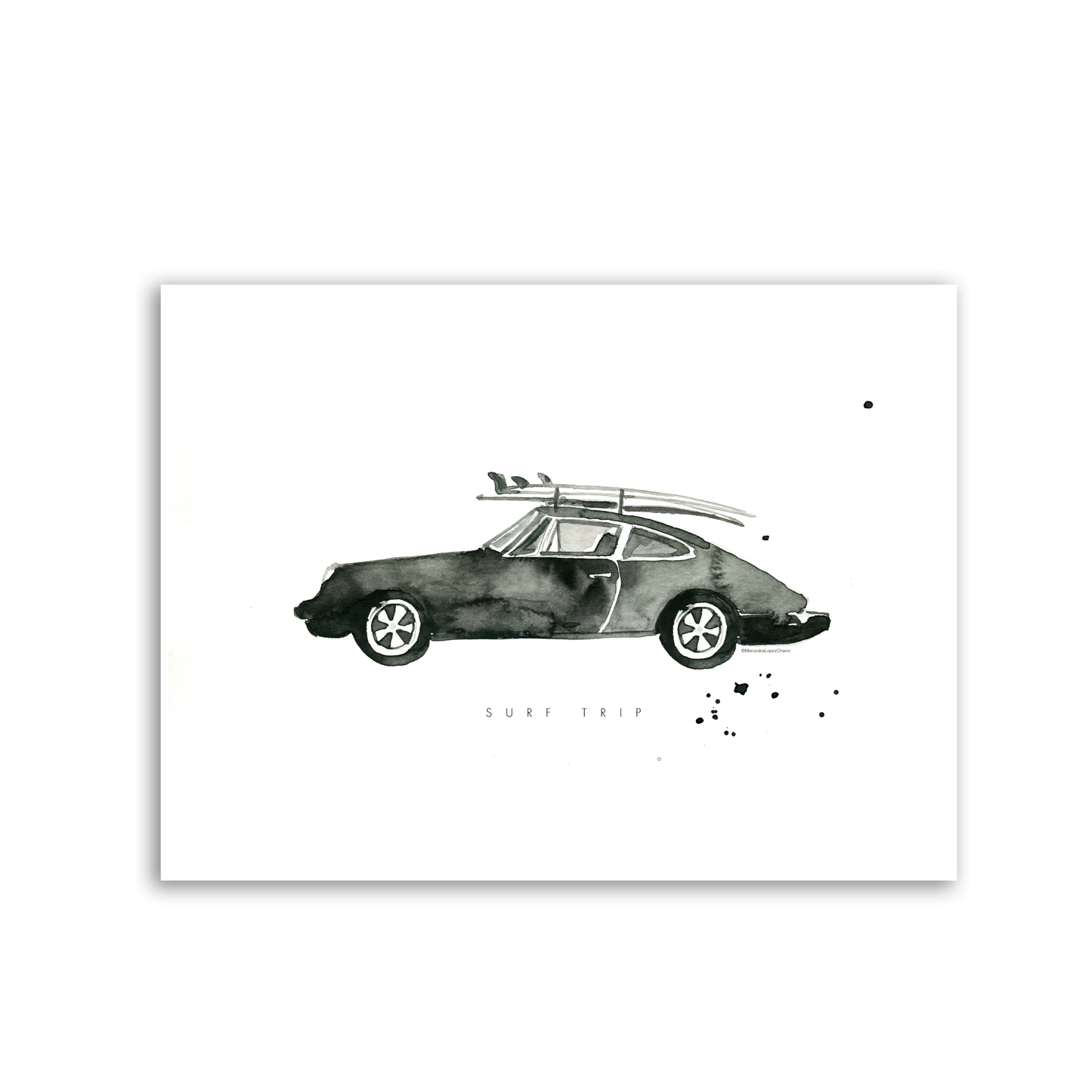 Surf Trip Porsche by Mercedes Lopez