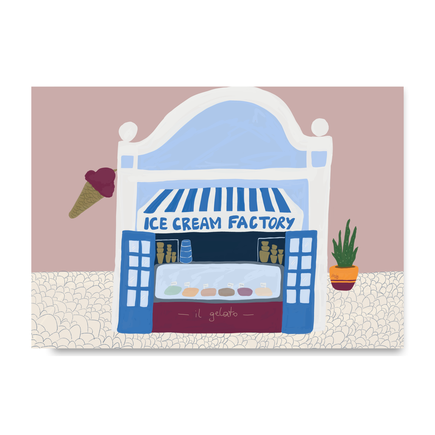 Ice Cream Factory by Alix Campbell Art