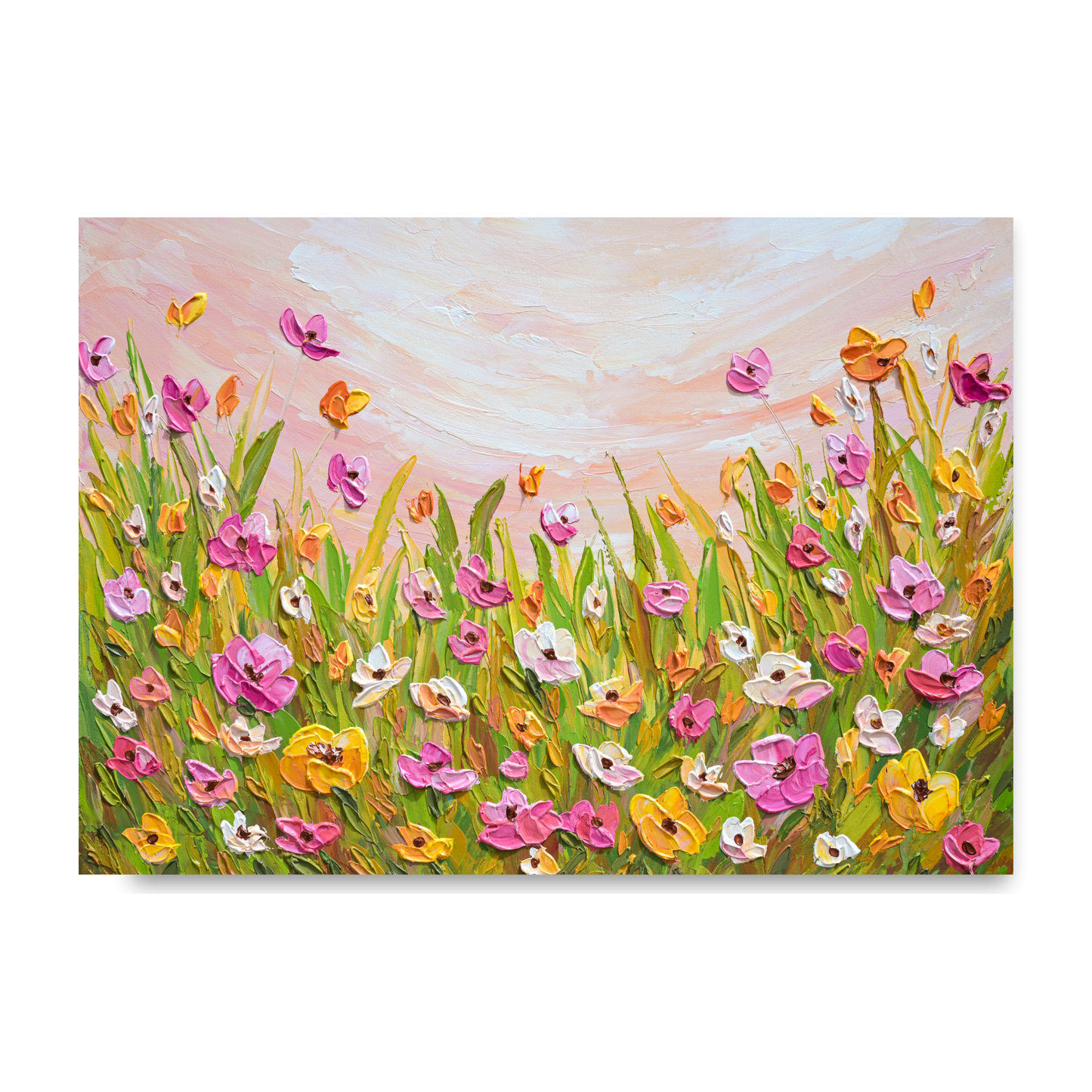 Blush Meadow Sunset by Olga Tkachyk