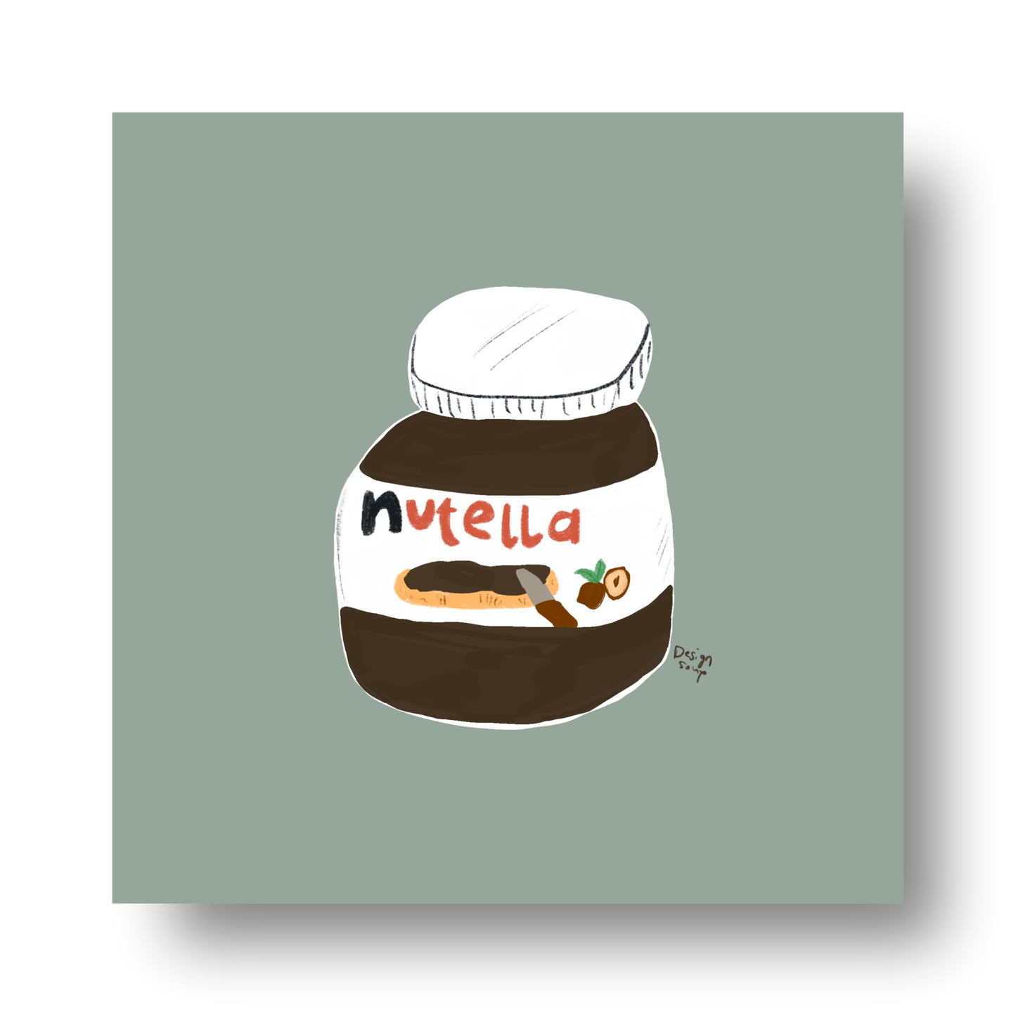 Nutella Jar by Alix Campbell Art