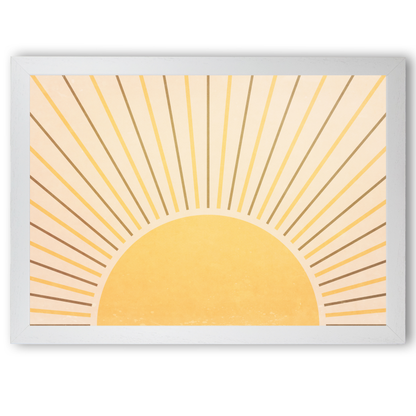 Boho Full Shining Sun and Rays by Print Punk Studio