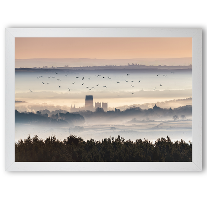 An Ethereal Misty Scene Looking Towards Durham Cathedral  by Steven Robinson