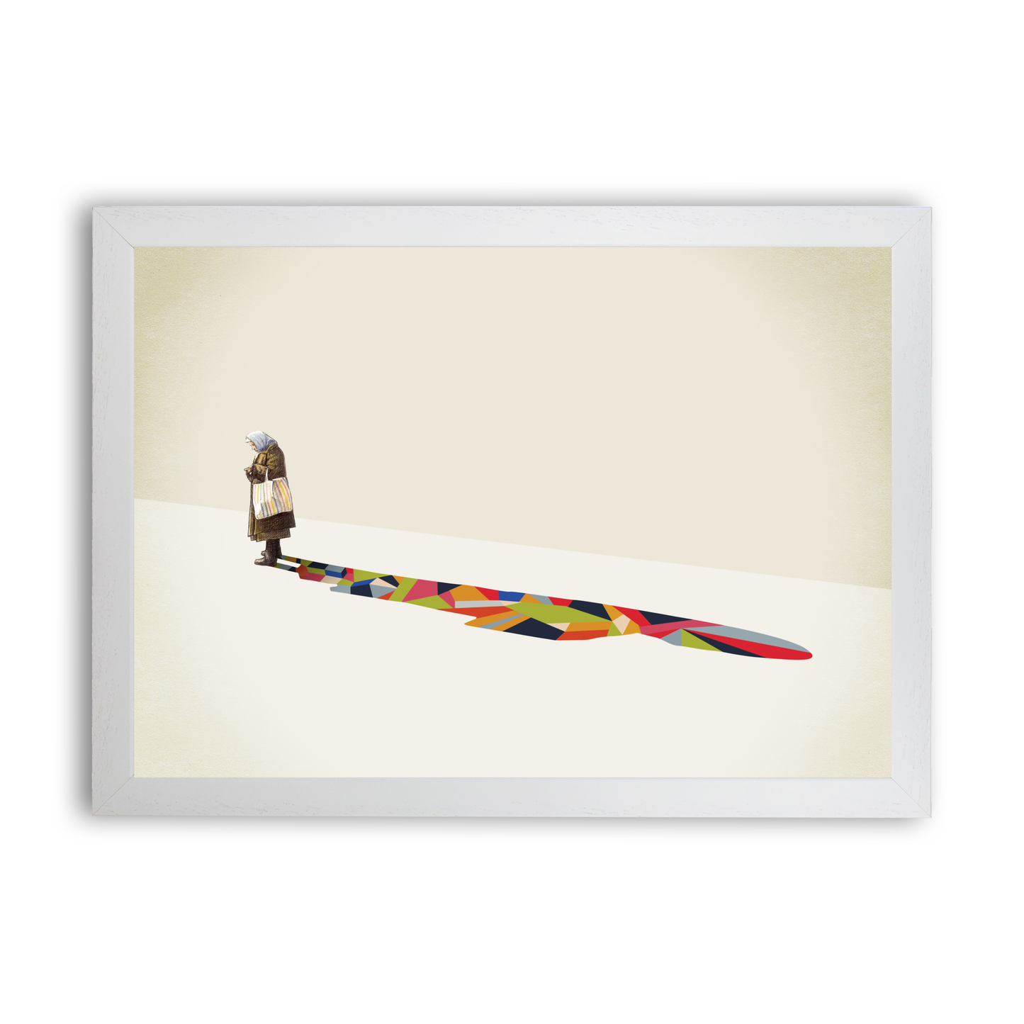 Walking Shadow Old Woman by Jason Ratliff