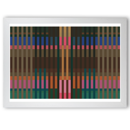 Multicoloured Mirrored Lines Print by Print Punk Studio