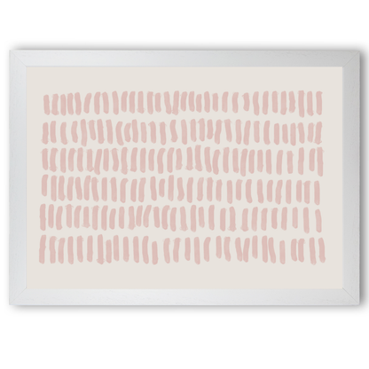 Blush Pink Abstract Lines by Print Punk Studio