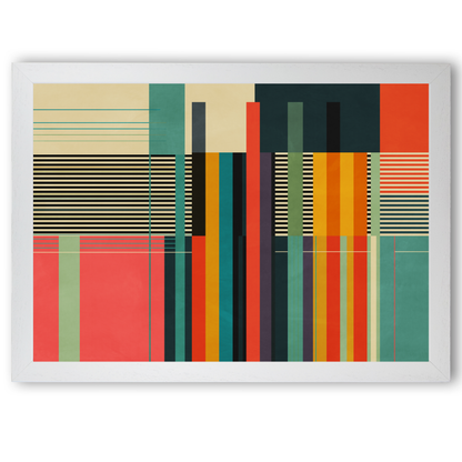 Colourful Stripes and Lines Print by Print Punk Studio