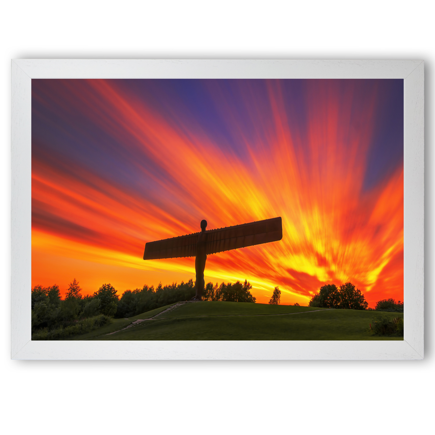 Long Exposure Streaky Sky at The Angel of The North by Steven Robinson
