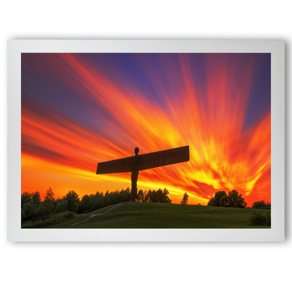 Long Exposure Streaky Sky at The Angel of The North by Steven Robinson