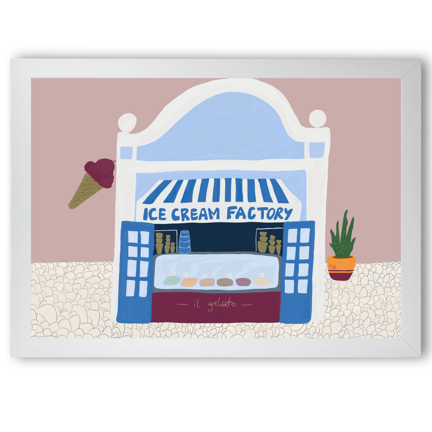 Ice Cream Factory by Alix Campbell Art