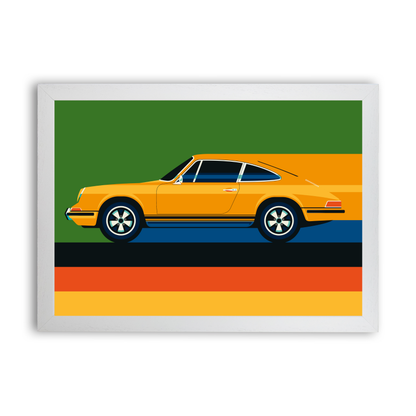 Orange Vintage Sports Car side by Bo Lundberg
