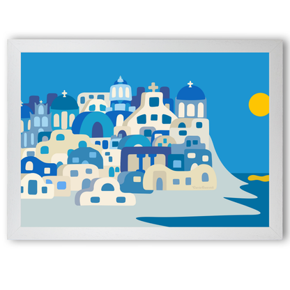 Sunny Santorini by Carrie Cantwell