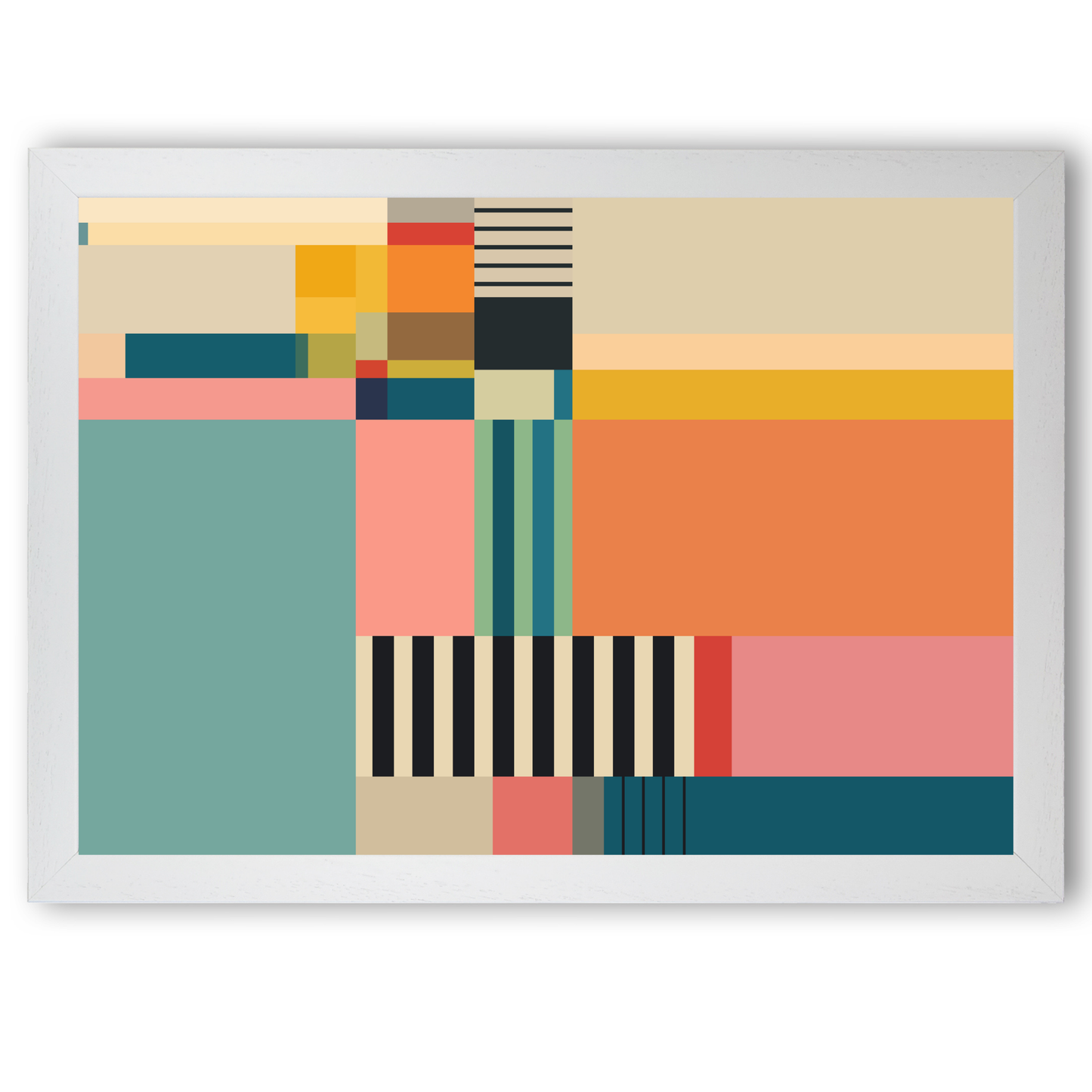 Colourful Pastel Geometric Print by Print Punk Studio