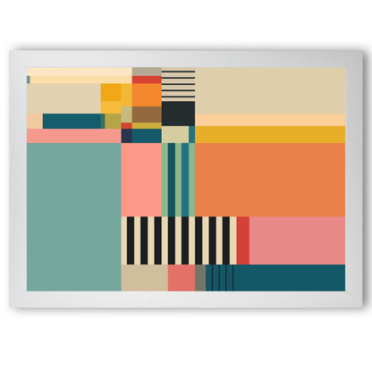 Colourful Pastel Geometric Print by Print Punk Studio