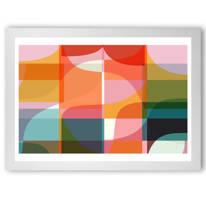 Bold Colourful Abstract Print by Print Punk Studio