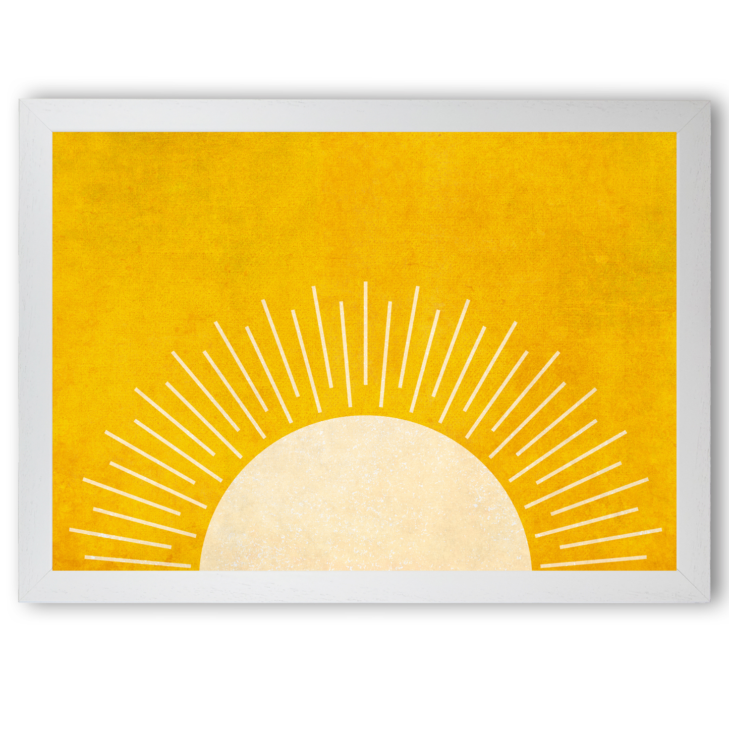 Yellow Booho Landscape Sun Art Print by Print Punk Studio
