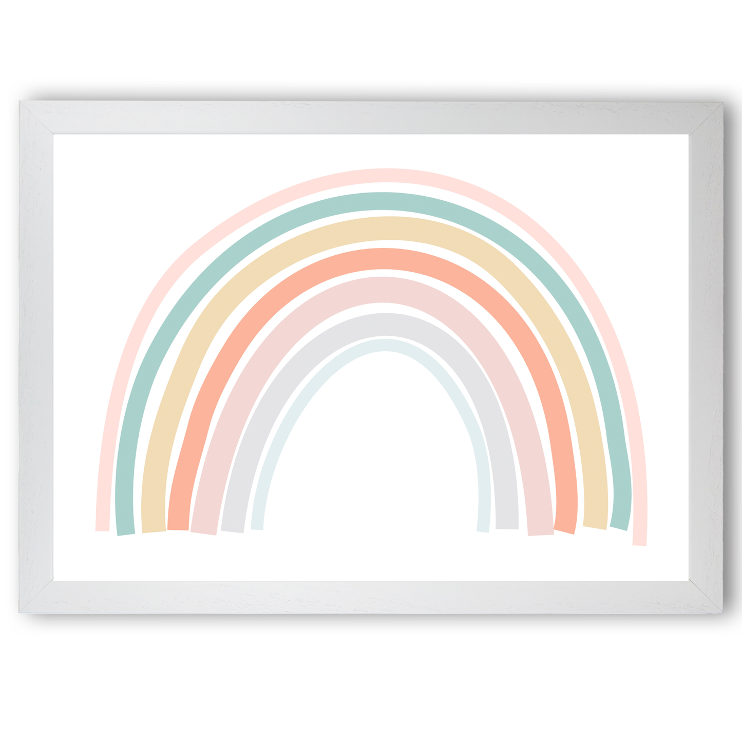 Light Pastel Abstract Rainbow Print by Print Punk Studio