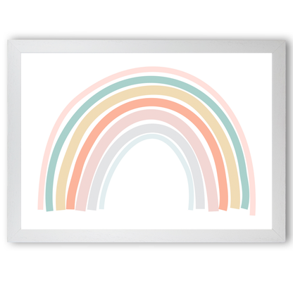 Light Pastel Abstract Rainbow Print by Print Punk Studio