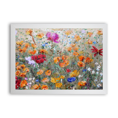 Wild Flower Field Morning by STUDIO PAINT-ING