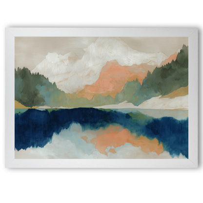 Alpine Autumn Lake Reflection by Chromatic Storm Studio
