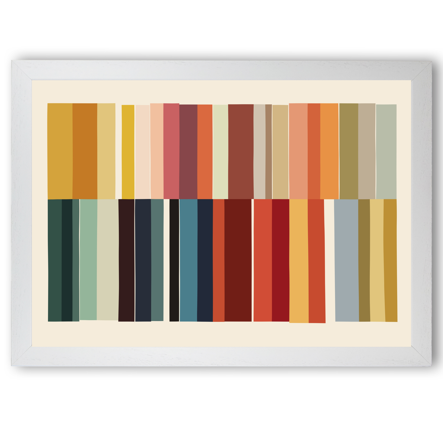 Vertical Colour Stripe Print by Print Punk Studio