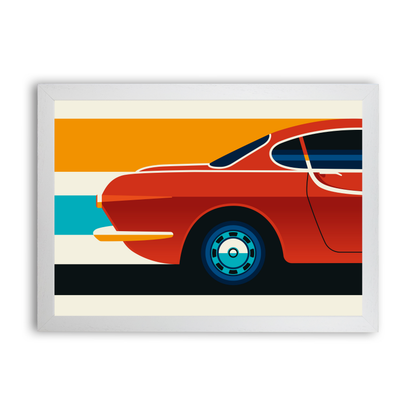 Red and Crème Sports Car Side Back by Bo Lundberg
