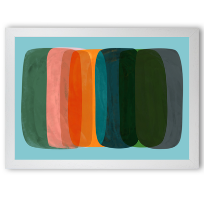 Boho Colourful Abstract Painting by Print Punk Studio