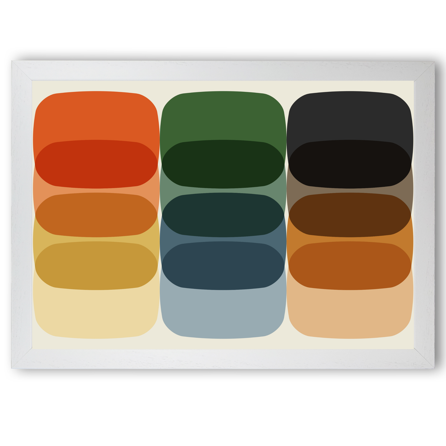 Colourful Bold Shapes Large Print by Print Punk Studio