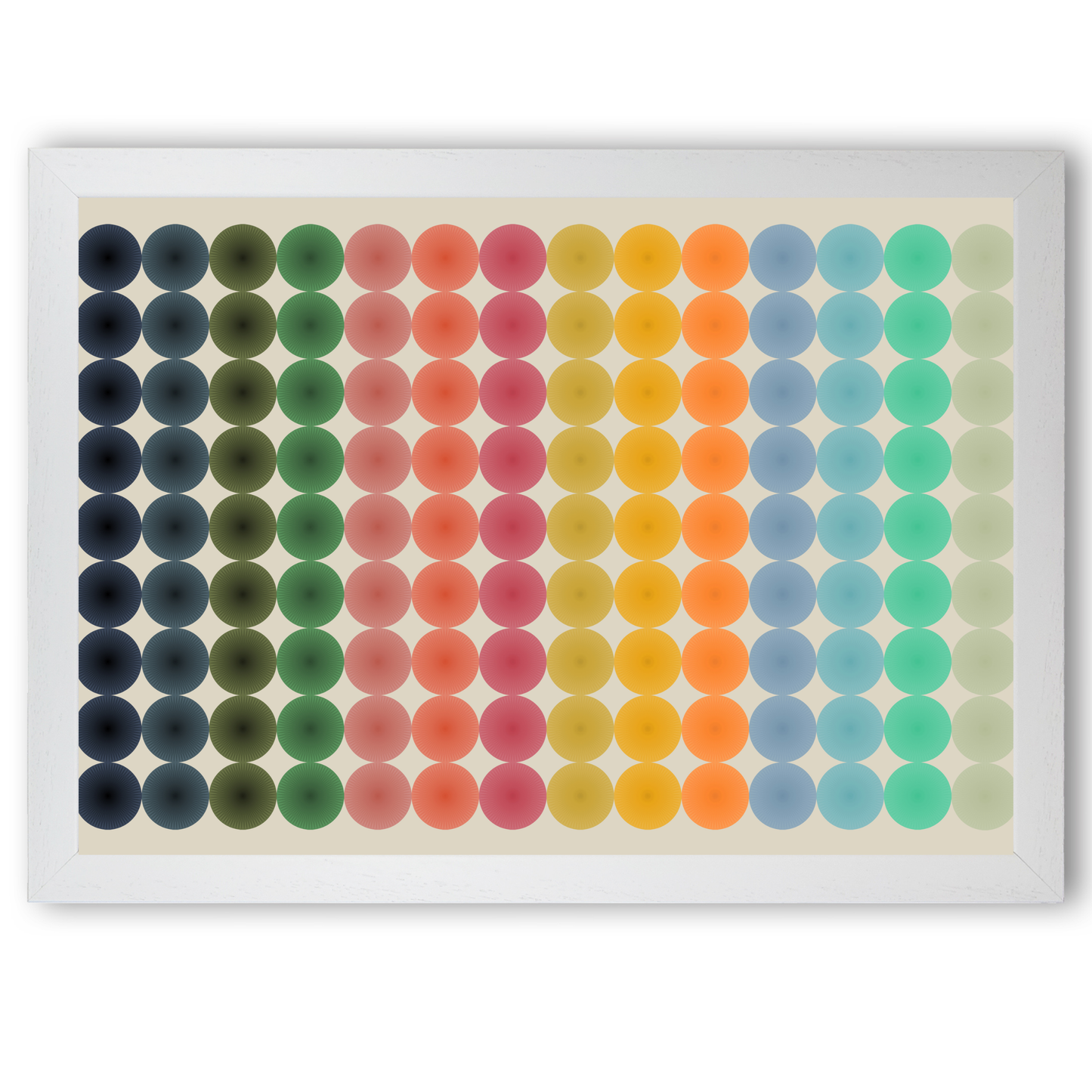 Colourful Abstract Circles Large Print by Print Punk Studio