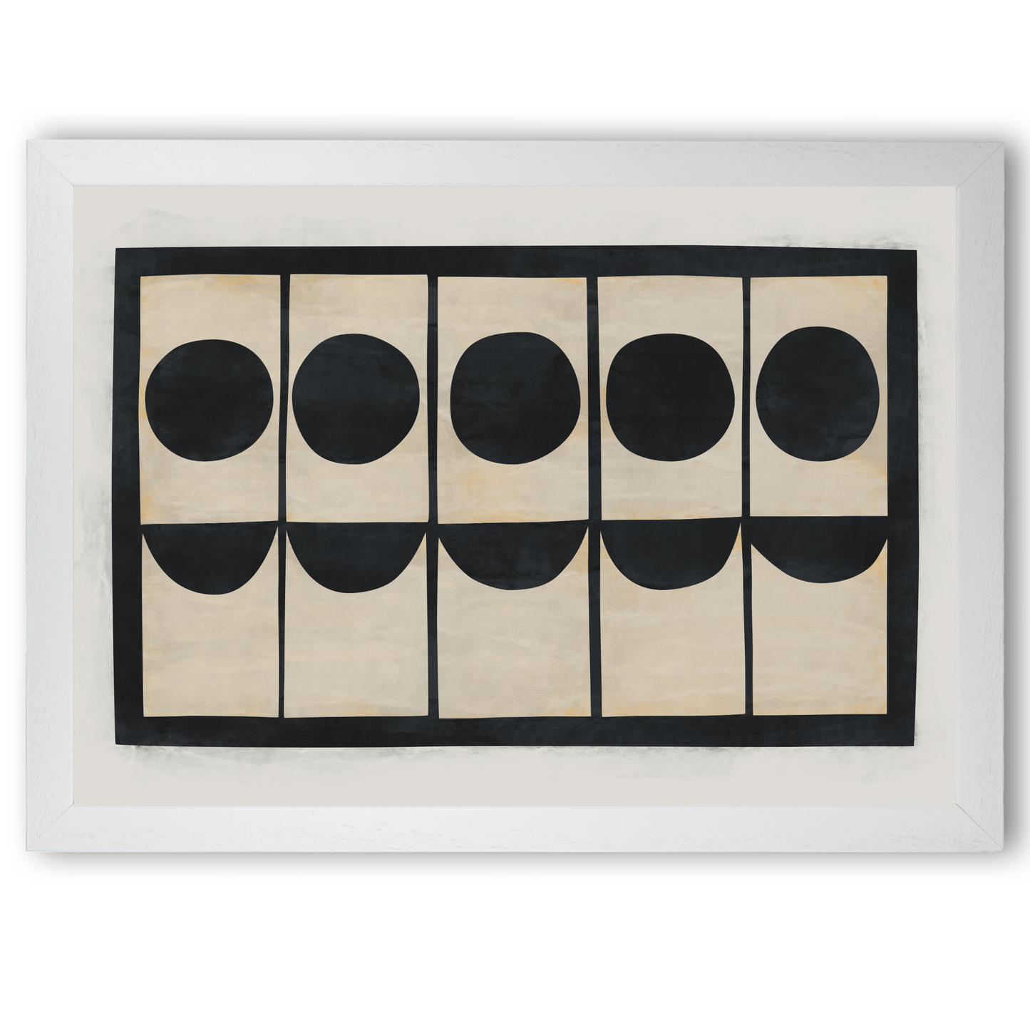 Cool Black Abstract Painting Print by Print Punk Studio