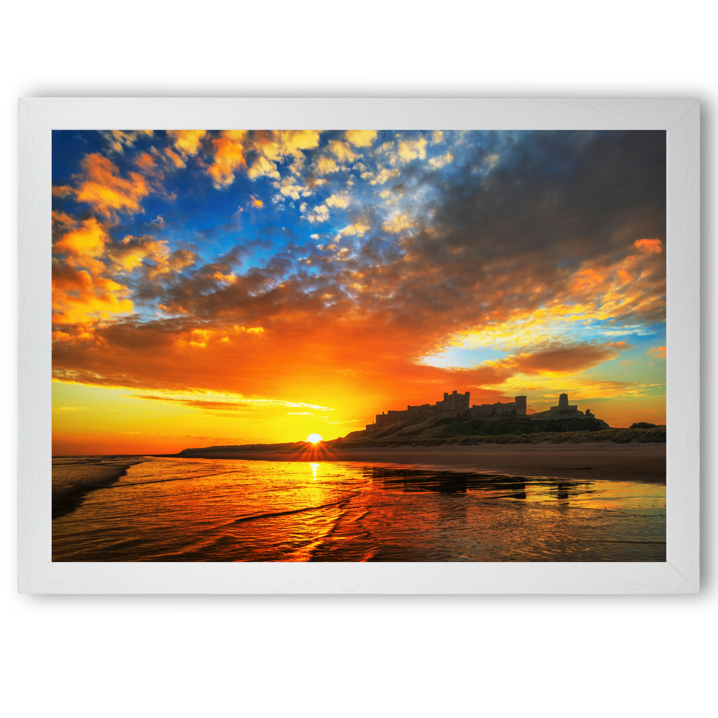 A Beautiful Sunrise at Bamburgh Castle by Steven Robinson