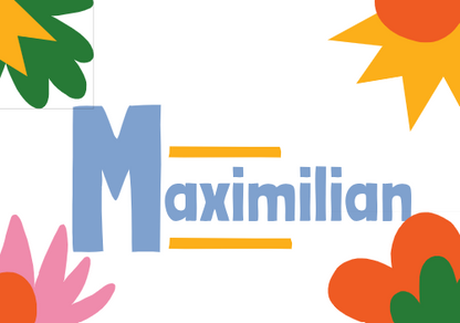 Personalised Colourful Nursery Print Landscape