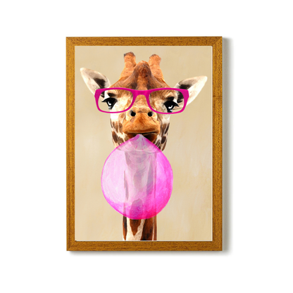Clever Giraffe With Bubblegum by Coco Deparis