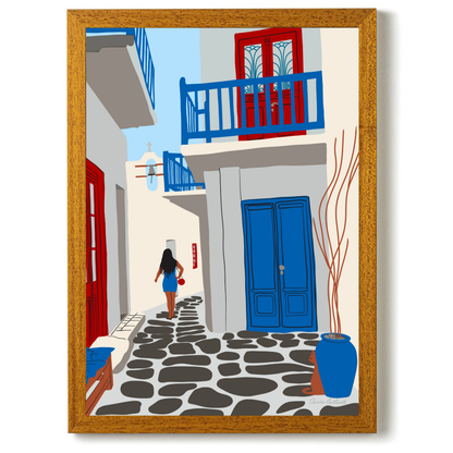 Mykonos Alley by Carrie Cantwell