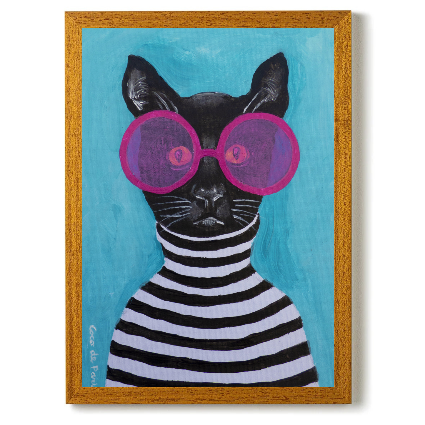Stripy Black Cat by Coco Deparis
