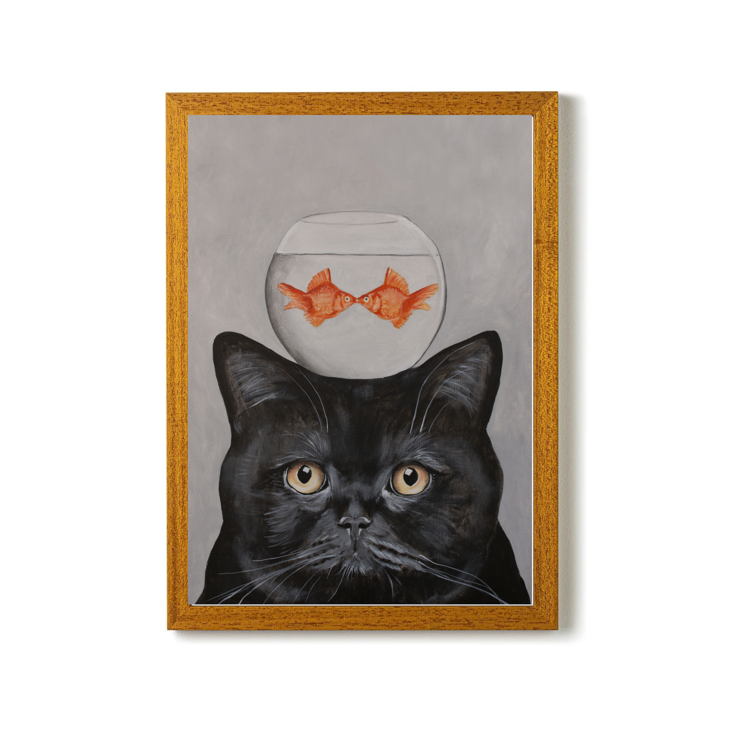 Cat With Fishbowl by Coco Deparis