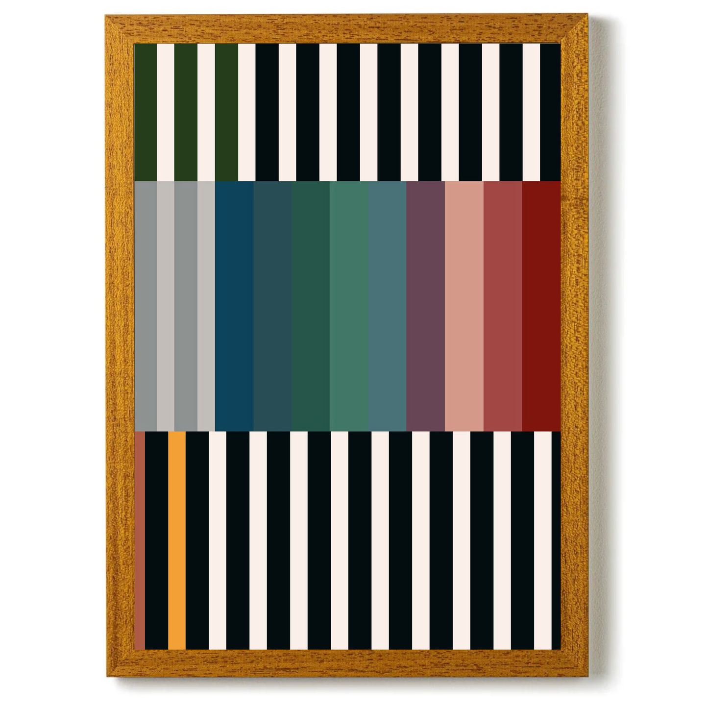 Set of 2 Colourful Abstract Stripes A by Print Punk Studio