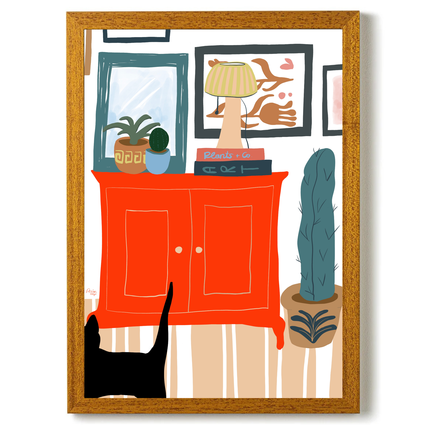 The Red Dresser by Alix Campbell Art