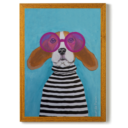 Stripy Beagle by Coco Deparis