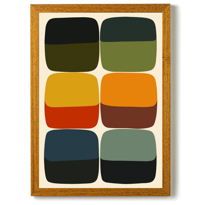 Bold Mid Century Print by Print Punk Studio