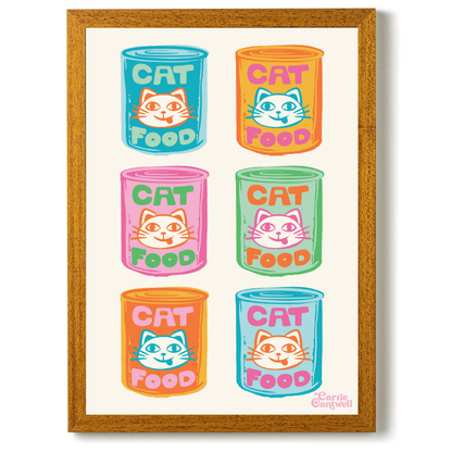 Pop Art Cat Food by Carrie Cantwell