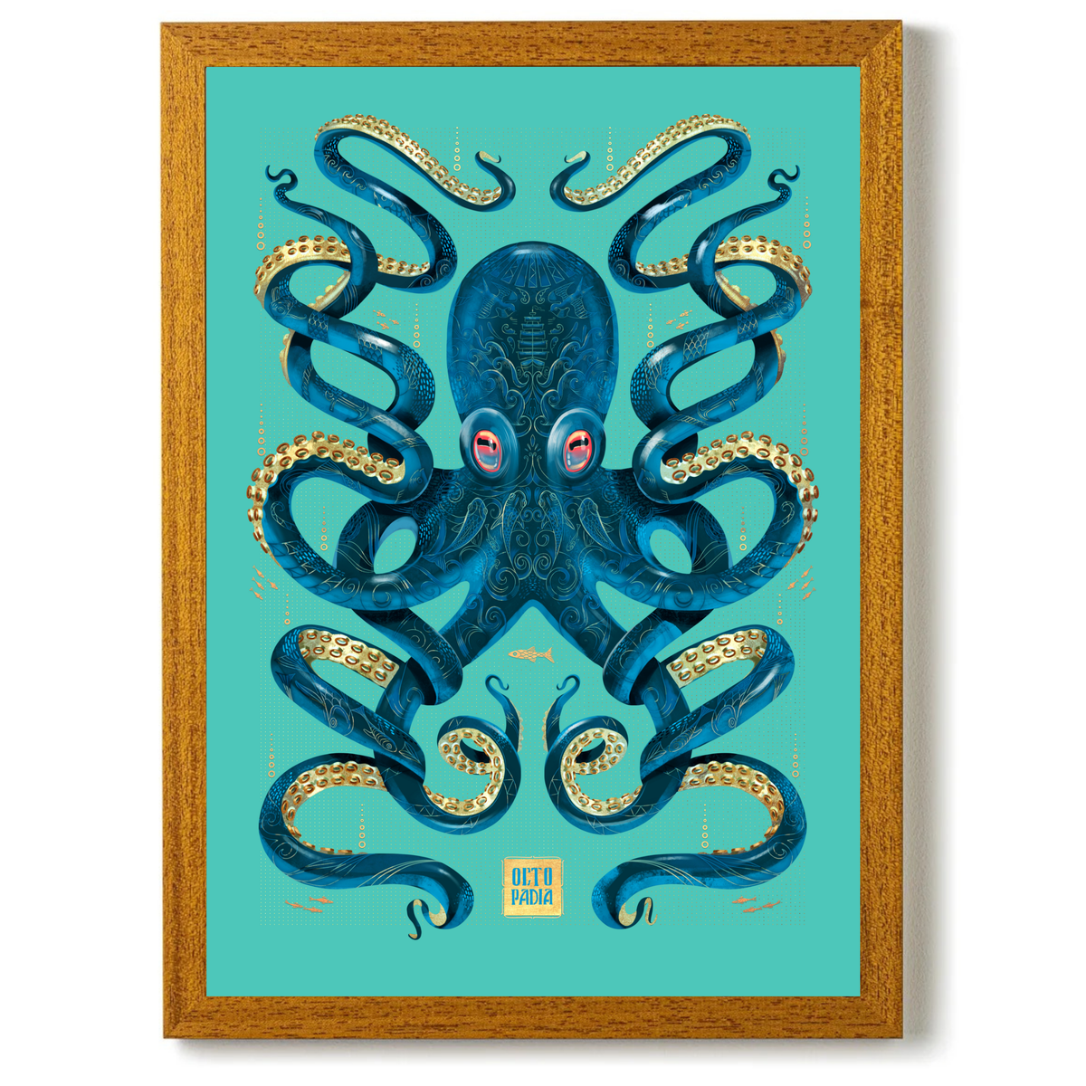 Octopus Blue by Mark Harrison Prints