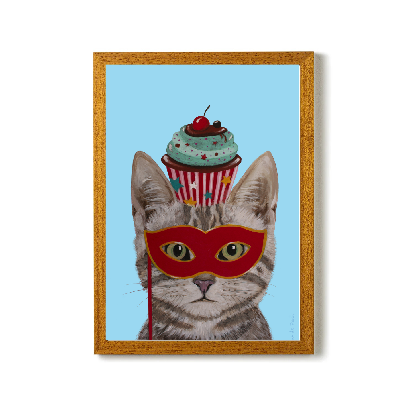 Cat with Cupcake by Coco Deparis