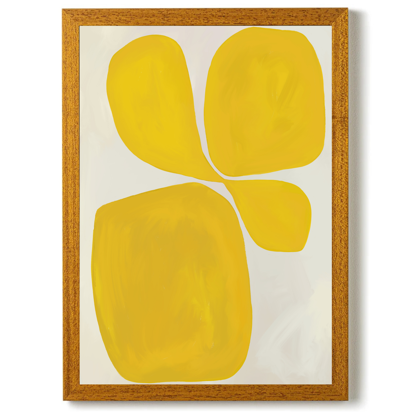 Yellow Painted Modern Art by Print Punk Studio