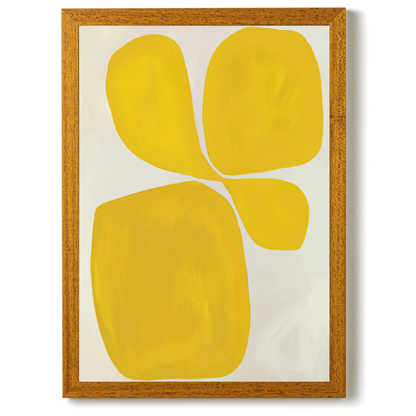 Yellow Painted Modern Art by Print Punk Studio