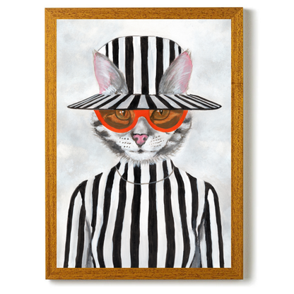 Cat in Stripy Mood by Coco Deparis