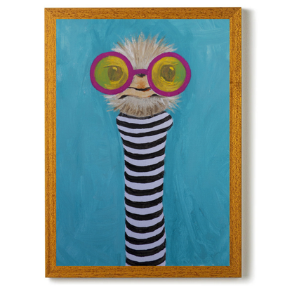 Stripy Ostrich by Coco Deparis