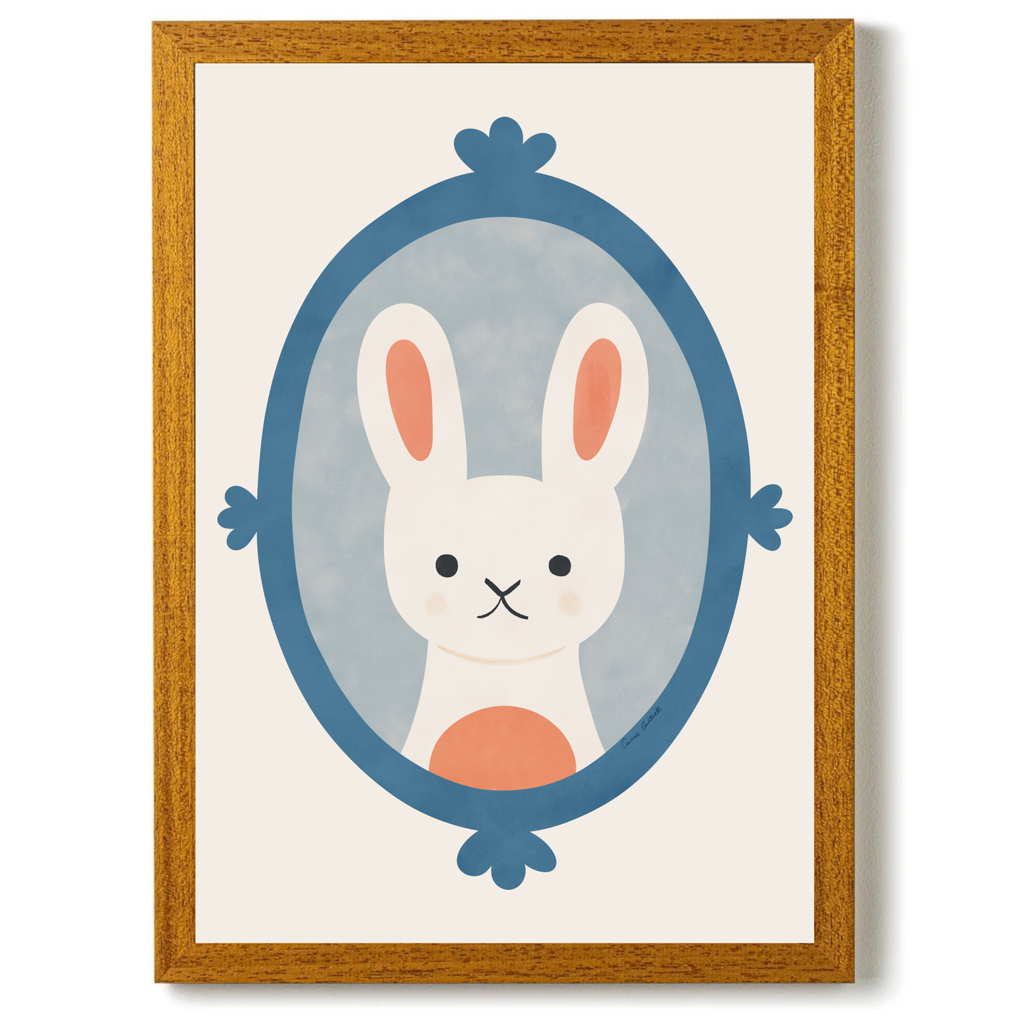 Animal Portraits Rabbit by Carrie Cantwell