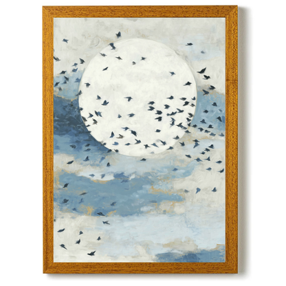 Floating Moon Bird Cloud by Chromatic Storm Studio