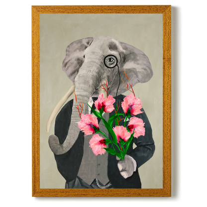 Elephant with Flowers by Coco Deparis