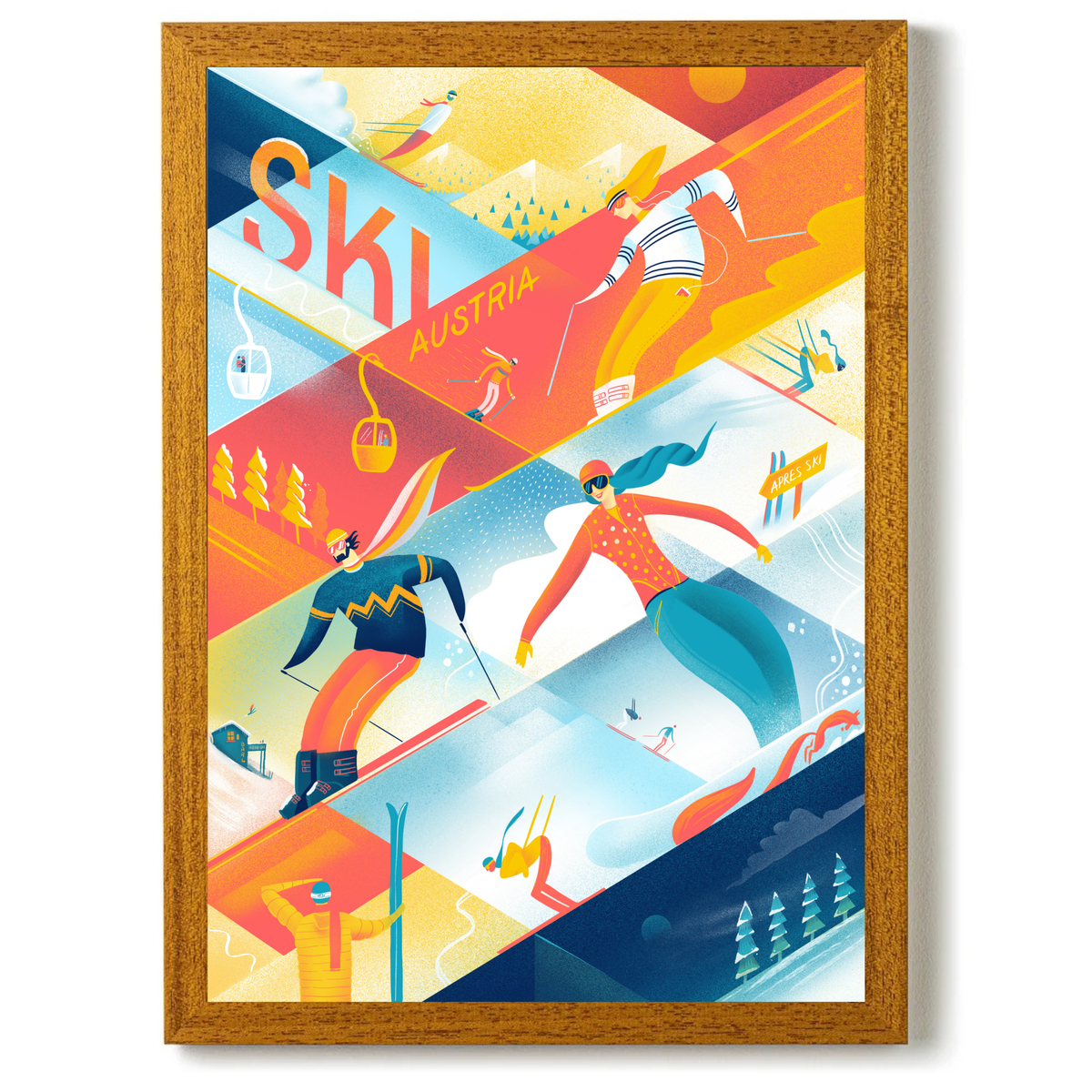 Ski The Lines by Mark Harrison Prints